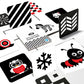 Svm Craft High Contrast Learning Cards  Newborn To 3 Year Olds, 80 Black & White Visuals