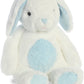 Aurora Quizzies 16" Bun Bun Bunny Stuffed Animal - Blue Polyester Plush, Model 20748