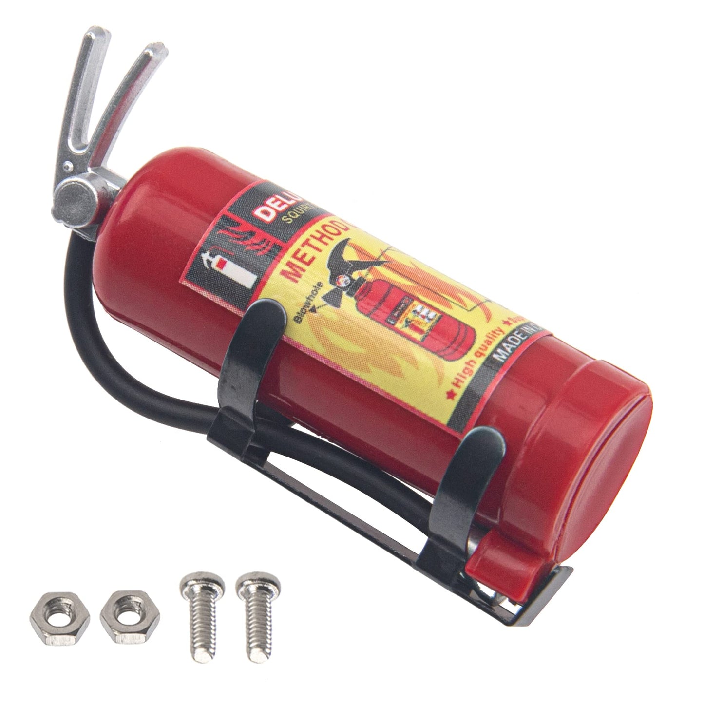 Hircqoo 2Pcs 1/10 Rc Scale Fire Extinguishers With Stickers Decoration Accessories Compatible With Traxxas Trx4 Axial Scx10 Redc