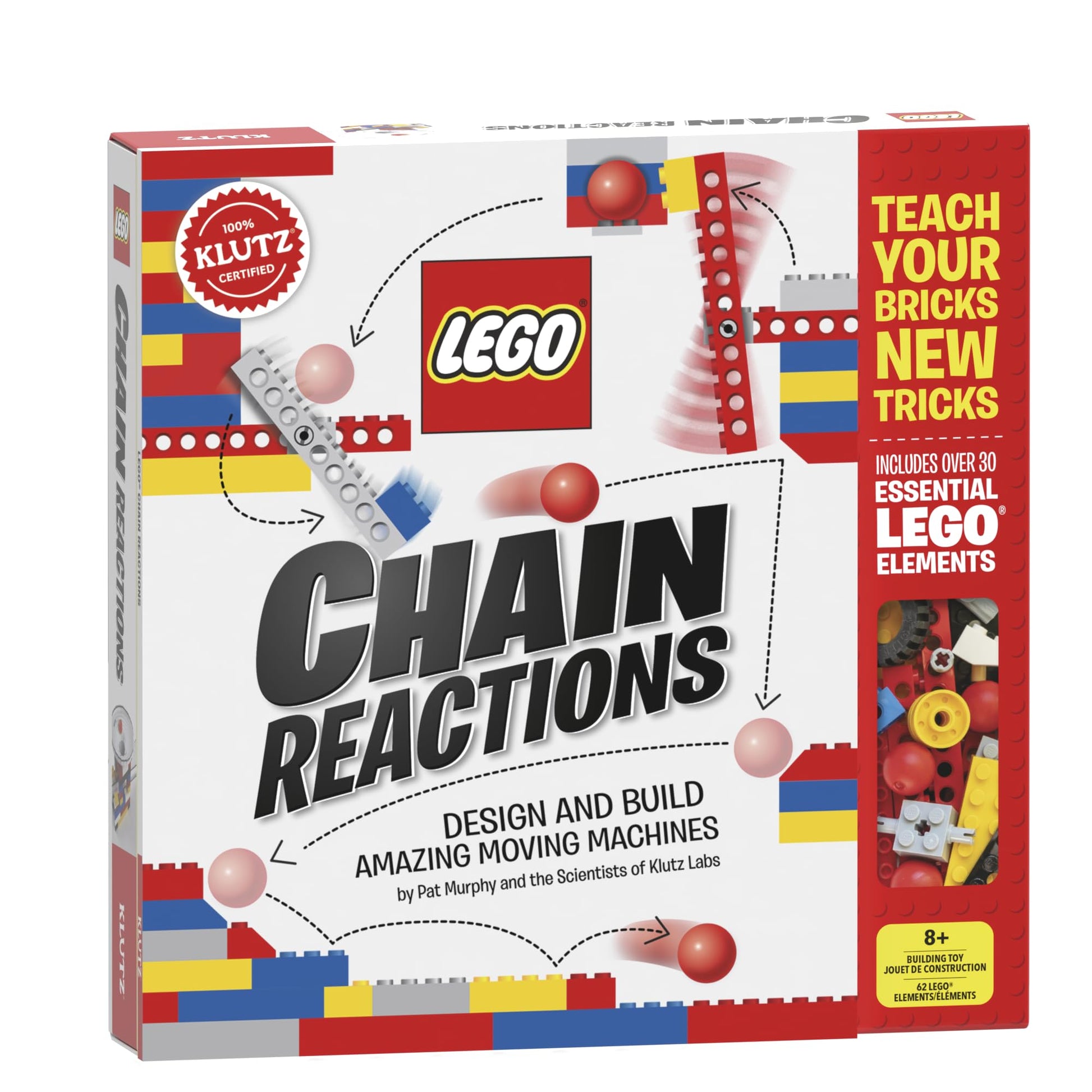 LEGO Chain Reactions (Klutz Science/STEM Activity Kit), 9'' Length x 1.06'' Width x 10'' Height