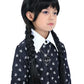 Bettecos Long Black Braided Wig For Girls With Necklace Heat Resistant Synthetic Pigtails Hair Wigs For Kids Halloween Party Cos