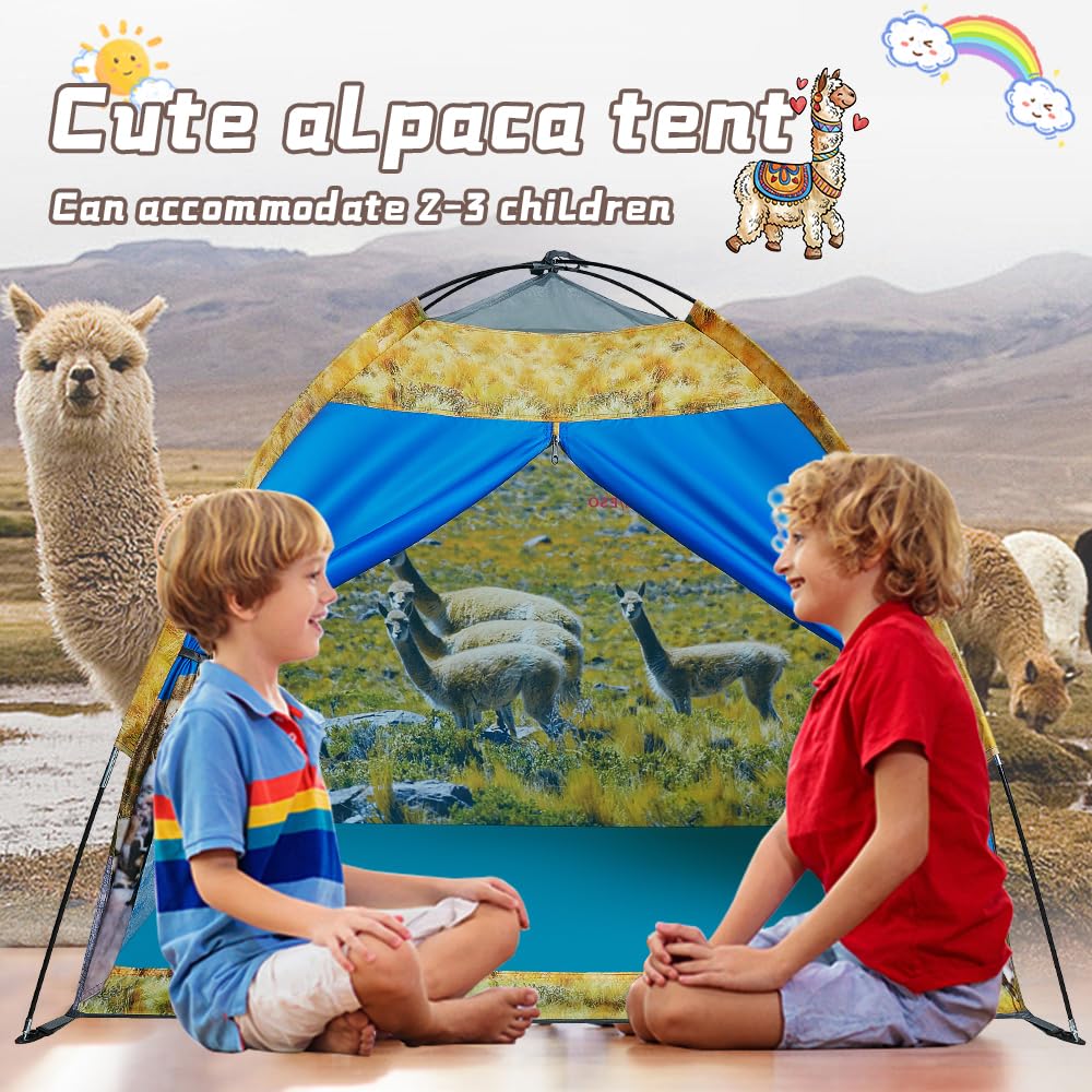 Mnagant Kids' Alpaca Tent - Fun Pop-Up Playhouse For Boys And Girls - Easy Setup, Indoor/Outdoor Adventure Tent - 47'' X 47'' X