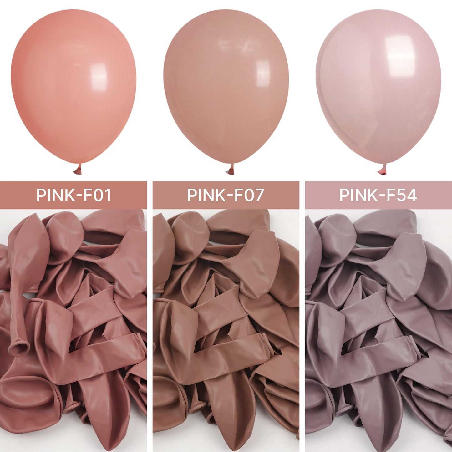 Partywoo Blush Pink Balloons, 127 Pcs Boho Pink Balloons Different Sizes Pack Of 36 Inch 18 Inch 12 Inch 10 Inch 5 Inch Salmon Pink Balloons For Balloon Garland As Birthday Party Decorations, Pink-F01