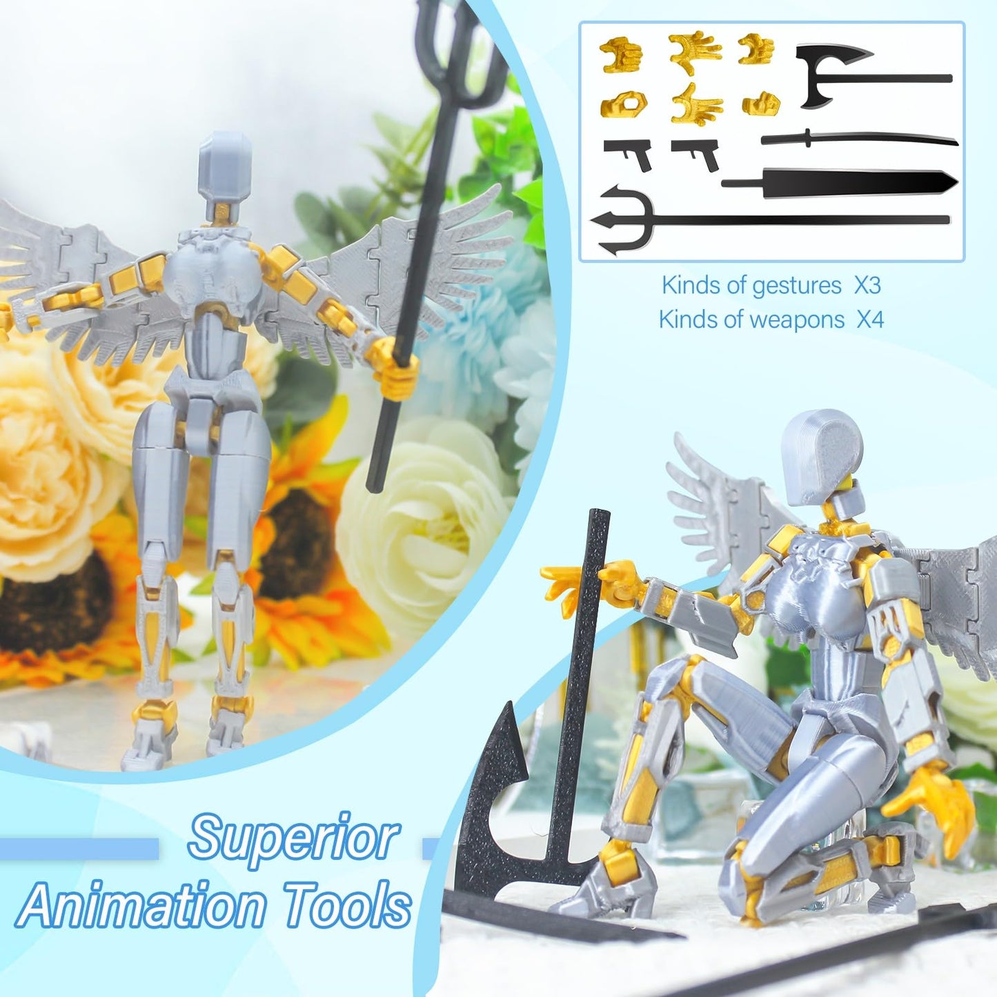 Titan 13 Multi-Jointed Action Figures,Titan 13 Action Figure,3D Printed Action Figures (1Pcs-J)