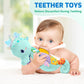 Sumobaby Infant Baby Musical Stuffed Animal Activity Soft Toys With Multi-Sensory Crinkle, Rattle And Textures, For Tummy Time Newborn 0-3-6-12 Months Boys, Girls, Seahorses, Blue