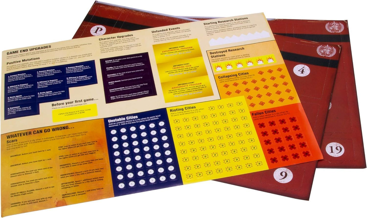 Z-Man Games Pandemic Legacy Season 1 Red Edition Board Game, Cooperative Play, Ages 13+, 2-4 Players, 60 Min Playtime, Model ZM7171