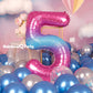 Rainbowq 5 Balloon Number 40 Inch For Boy Or Girl Big Starry 0-9 Foil Mylar Large Number 5 Balloon Happy 5Th Birthday Party Anni