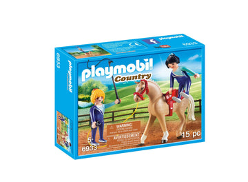 Playmobil Vaulting Horse Building Set - Plastic, White, Model 6933