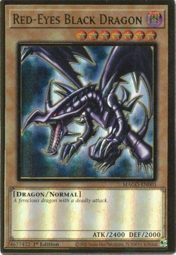 Red-Eyes Black Dragon - Mago-En003 - Premium Gold Rare - 1St Edition