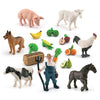 Lc Joycre Farm Toy Small Barn Farm Animals Playset 16Pcs Farm Animals Figurines For Cake Topper For Toddlers 1-3