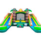 Crossover Tropical Inflatable Bounce House with Double Inflatable Water Slides for Kids, 16.5 x 15 x 11 Foot, Bouncy House for K