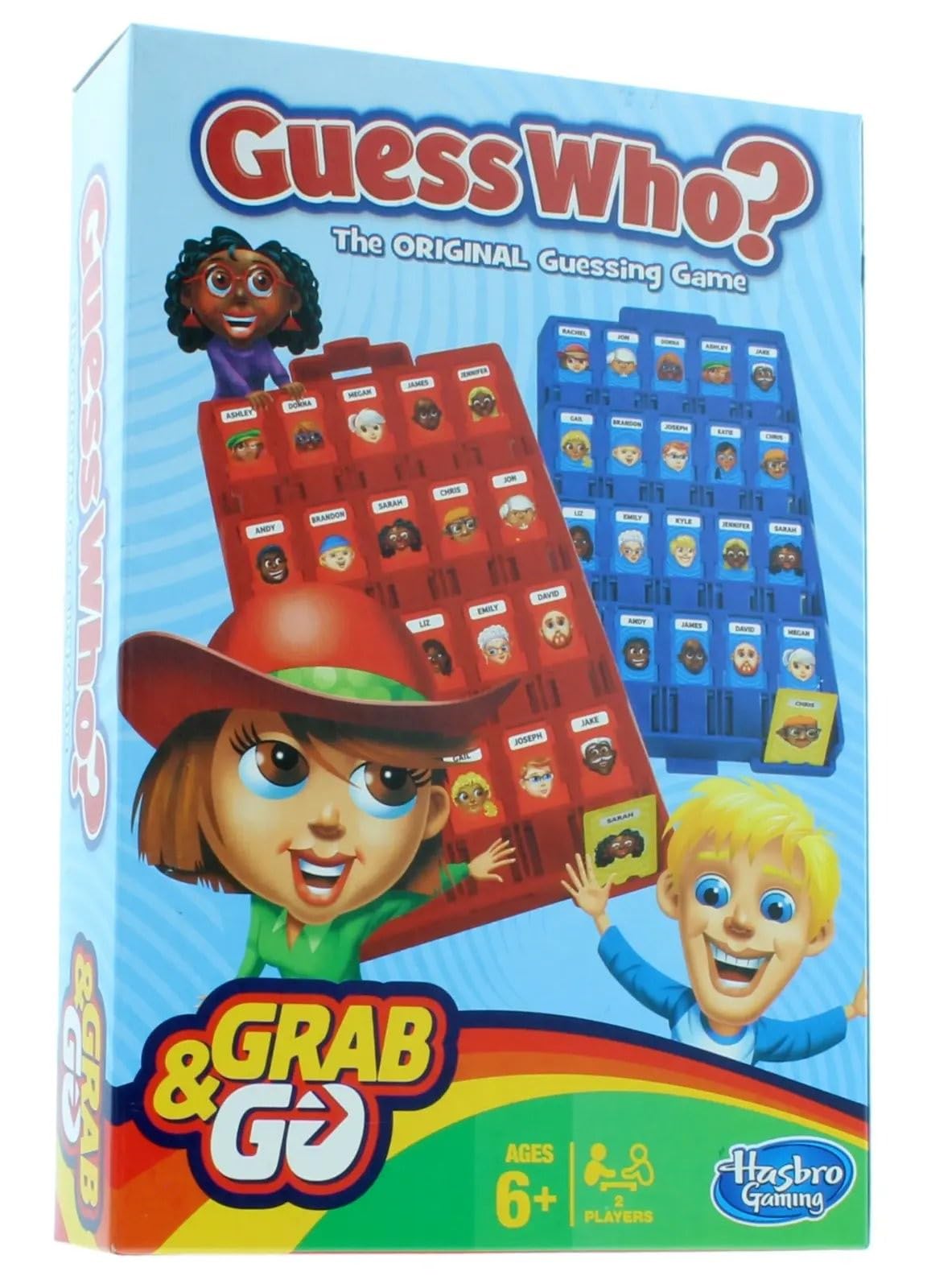 Hasbro Gaming Unisex-mature-themed Grab and Go Guess Who Game  Multicoloured  One Size