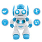 LEXiBOOK  Powerman Shoot - My First tossing-disc Robot  Programmable Remote Control Robot  Plays Music and Dances  Sound and Light Effects  12 Foam Discs  ROB17  White/Blue