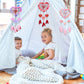Fennoral 6 Pack Heart Dream Catcher Craft Kit For Kids Paint You Own Love Heart Dream Catcher Diy Coloring Mother'S Day Wooden A