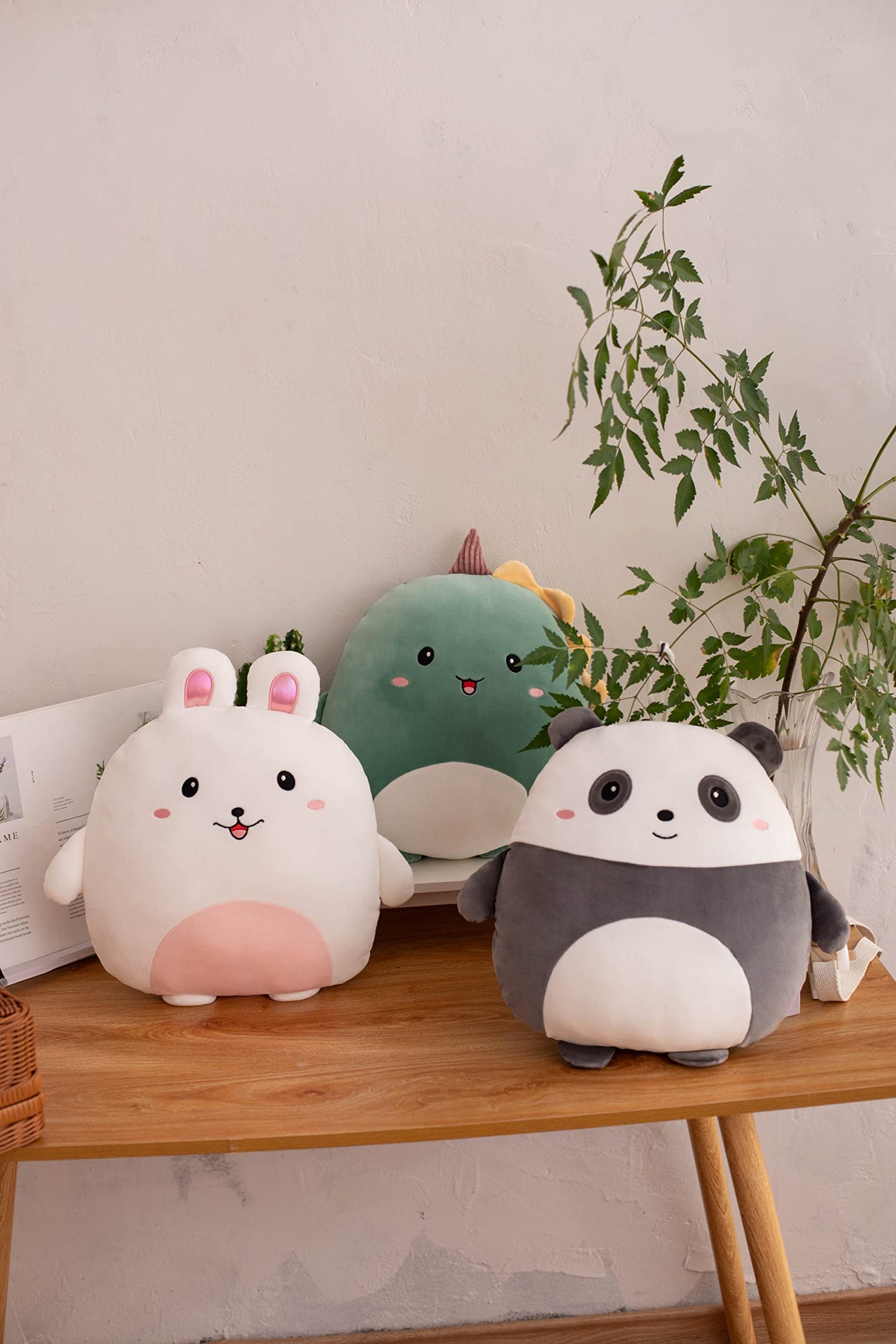 Casagood Soft Bunny Plush Hugging Pillow Cute White Rabbit Stuffed Animal Plushies Toy Bunny Rabbit Kids Stuffed Animals Plush Toys For Birthday, Valentine, Christmas 16 Inch