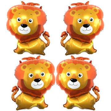 Giant Lion Balloons 33 Inch Lion Shaped Balloons Woodland Lion Balloons For Jungle Safari Themed Backdrop Kids Birthday Party De