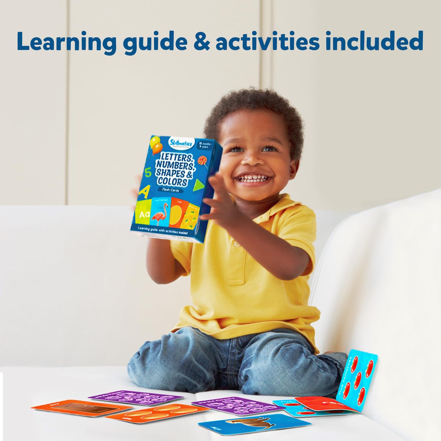 Skillmatics Thick Flash Cards For Toddlers - Letters, Numbers, Shapes & Colors, Easter Basket Stuffers, Montessori Toys, Preschool Learning Activities, Gifts For Kids Ages 1, 2, 3, 4 Years