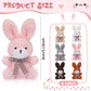 24 Pcs Mini Bunny Plush Bulk Rabbit Stuffed Animal Toy Gift Doll 3.15 Inch Keychain for Girls Boys Teens mature-themed Gift Box DIY for Baby Shower Wedding Birthday Decoration