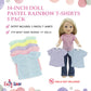 Emily Rose 14 Inch Doll Clothes Rainbow Pastels 5-Pack Doll Value Basics T-Shirts Tees | Gift Boxed! | Compatible With 14.5' Wellie Wishers And Glitter Girls Fashion Fashion Dolls