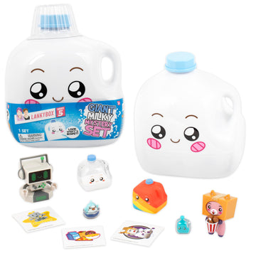 Lankybox Giant Milky Mystery Set Singing Mystery Milky Set With 9 Exciting Toys To Discover Inside, Officially Licensed Merch