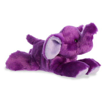 Aurora® Adorable Mini Flopsie™ Violet Elephant™ Stuffed Animal - Playful Ease - Timeless Companions - Purple 8 Inches