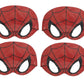 Unique Spiderman Children Party Supplies Bundle Pack Includes 16 Party Paper Masks With 1 Dinosaur Sticker Sheet