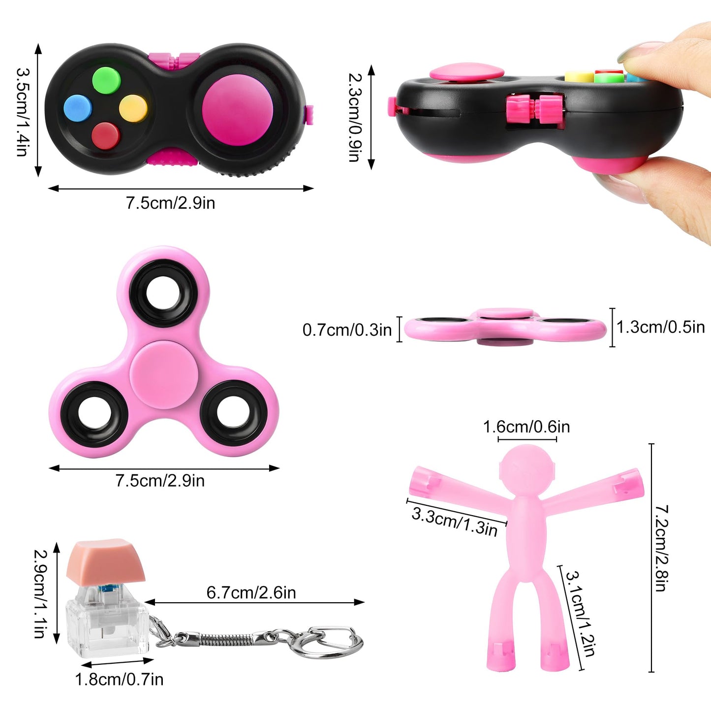 Htsho Fidget For Adults, Cool Fidget Toys For Boys Girls, Adhd Fidget Toys For Kids 8-12, Teen Fidget Toys, Anxiety Relief Toys