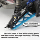 RCMYou Alloy Caster Block&Steering Blocks&Rear Stub Axle Carriers Stainless Steel Drive Shaft Axles CVD Upgrades Part for 1/10 S