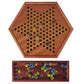 Vamslove Chinese Checkers 15' Large Upgraded Version Wooden Game Board, 16Mm 60+12 Colorful Glass Marbles, Easy Grasping For Adults And Kids, W/Storage Drawer, Fun For Family Gathering