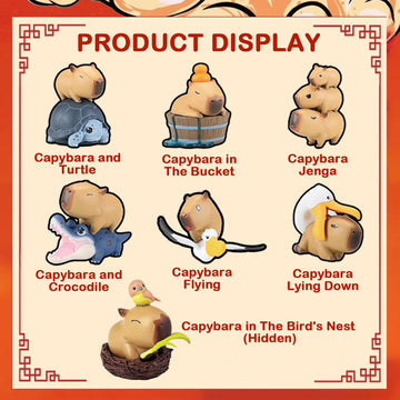 Beemai Capybara Series 1Pc Blind Box Figures, Random Design Cute Figures Collectible Toys Birthday Gifts