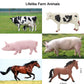 8 Pcs Big Animal Figurines Toys, Farm Realistic Plastic Animals Playset, Educational Preschool Learning Toy Playset For Kids Toddlers