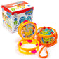 RatnaS 3 In 1 Musical Jhankar Gift Set Junior Space Printed Drum Dafli Toy Musical Instrument With 2 Mallets For Kids