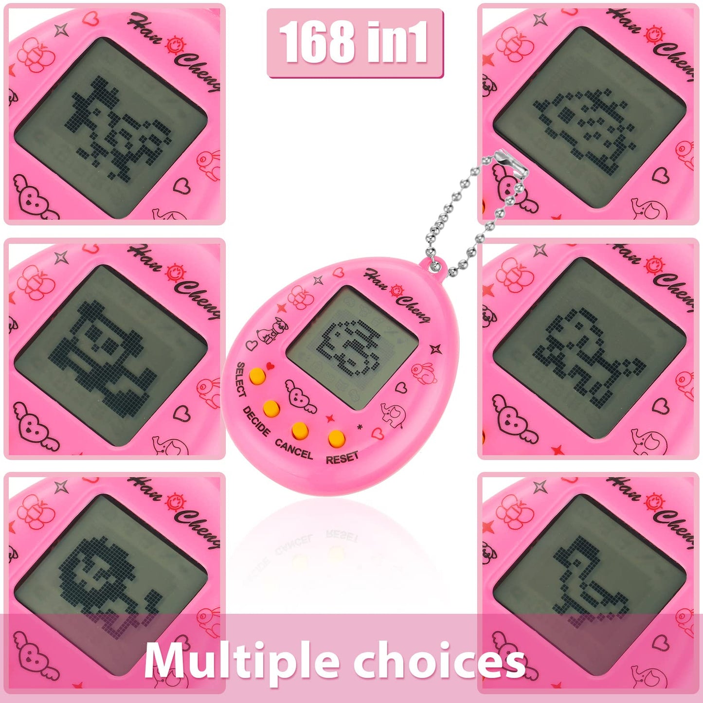 Jerify 36 Pieces Virtual Electronic Digital Pet Toys Retro Handheld Game Nostalgic 90S Toy With Key Chain For Boys Girls