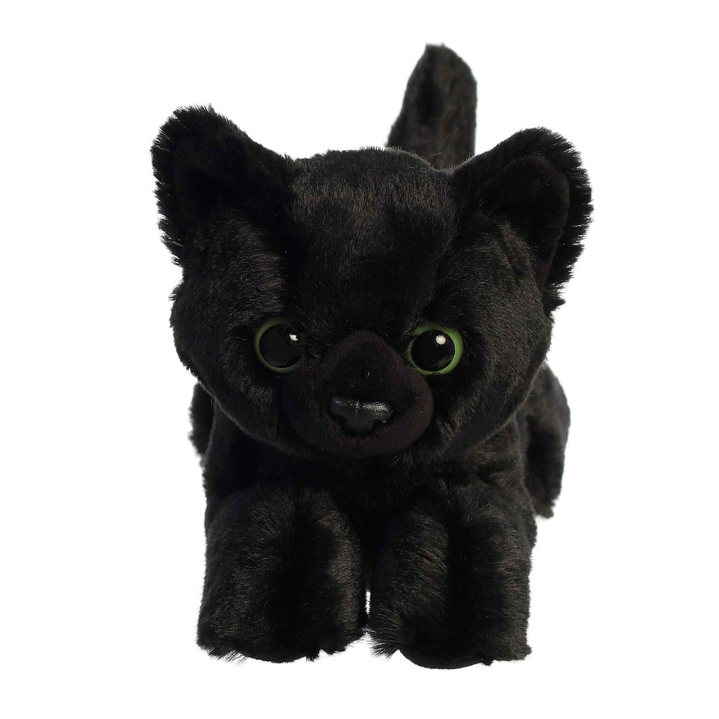 Aurora® Mini Flopsie™ Twilight Cat™ Stuffed Animal - Black, 8.5 Inches, Polyester, Small, Adorable Plush Toy for All Ages