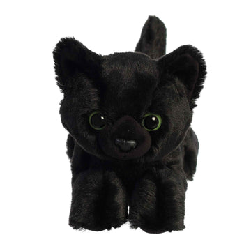 Aurora® Mini Flopsie™ Twilight Cat™ Stuffed Animal - Black, 8.5 Inches, Polyester, Small, Adorable Plush Toy for All Ages