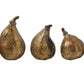 Creative Co-Op Set of 5 Gold Resin Figs - Decorative Home Accents, Model DF0301