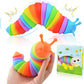 Cevioce Fidget Slug Toy, Sensory Slug Fidget Toy For Kids & Adults, 2 Pcs Cute 3D Articulated Sensory Toys - Can Be Spliced, Safe|Exercise Wrist Strength & Stress Relief, Great Gift For Adhd Autism A