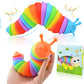 Cevioce Sensory Slug Fidget Toy - Green Plastic Autism Sensory Toy for Kids & Adults, Ideal for Travel, Party Favors, Age 1+