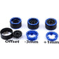 Hobbysoul Adjustable Offset 1.0 Beadlock Wheels Blue Black, Heavy 1.0 Rc Crawler Rims Weight 21G/Rim 7Mm Hex Rims For Axial Scx2
