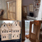 Dollhouse Doors, Wooden Miniature Dollhouse Furniture Door Frame for Dolls Houses Decoration-1: 12 Scale
