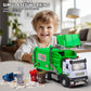 OANMYJJO Garbage Truck Toys for Kids,Garbage Truck Metal Diecast Cab,Pull Back Garbage Truck Toy with Lights and Sounds,Recyclin