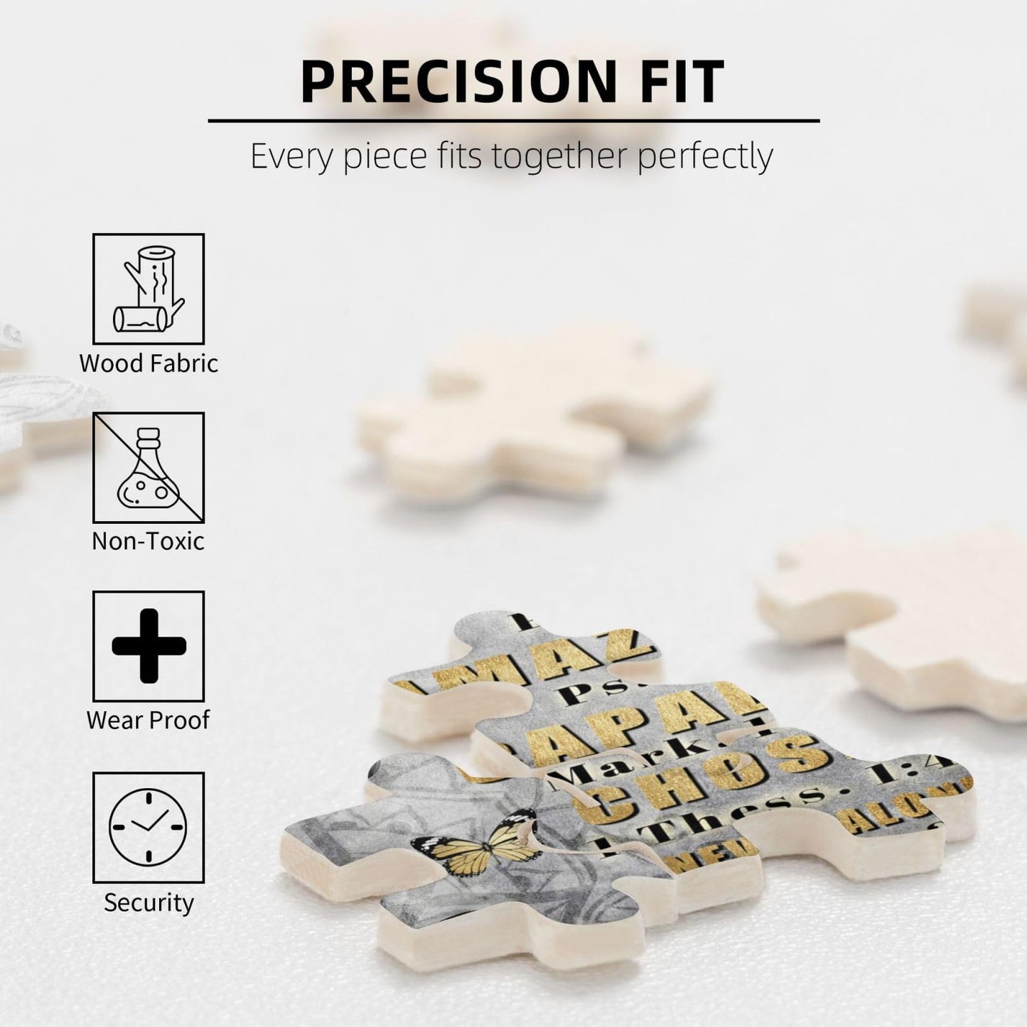 African American Puzzles For Adults 1000Pcs Afro Black Queen Jigsaw Puzzles Scripture Bible Verse Inspirational Quotes Butterfly