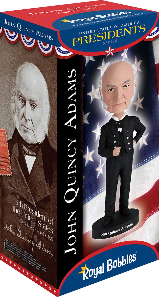 Royal Bobbles John Quincy Adams Bobblehead  enhanced Polyresin Lifelike Figure  Unique Serial Number  Exquisite Detail
