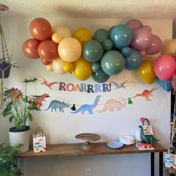 Boho Rainbow Balloons, 60Pcs Dusty Blue Blush Pink Balloons, 12 Inch Retro Mustard Yellow Slate Blue Balloons Assorted Colorful Balloons For Here Comes The Son Baby Shower Boho Safari Groovy Birthday