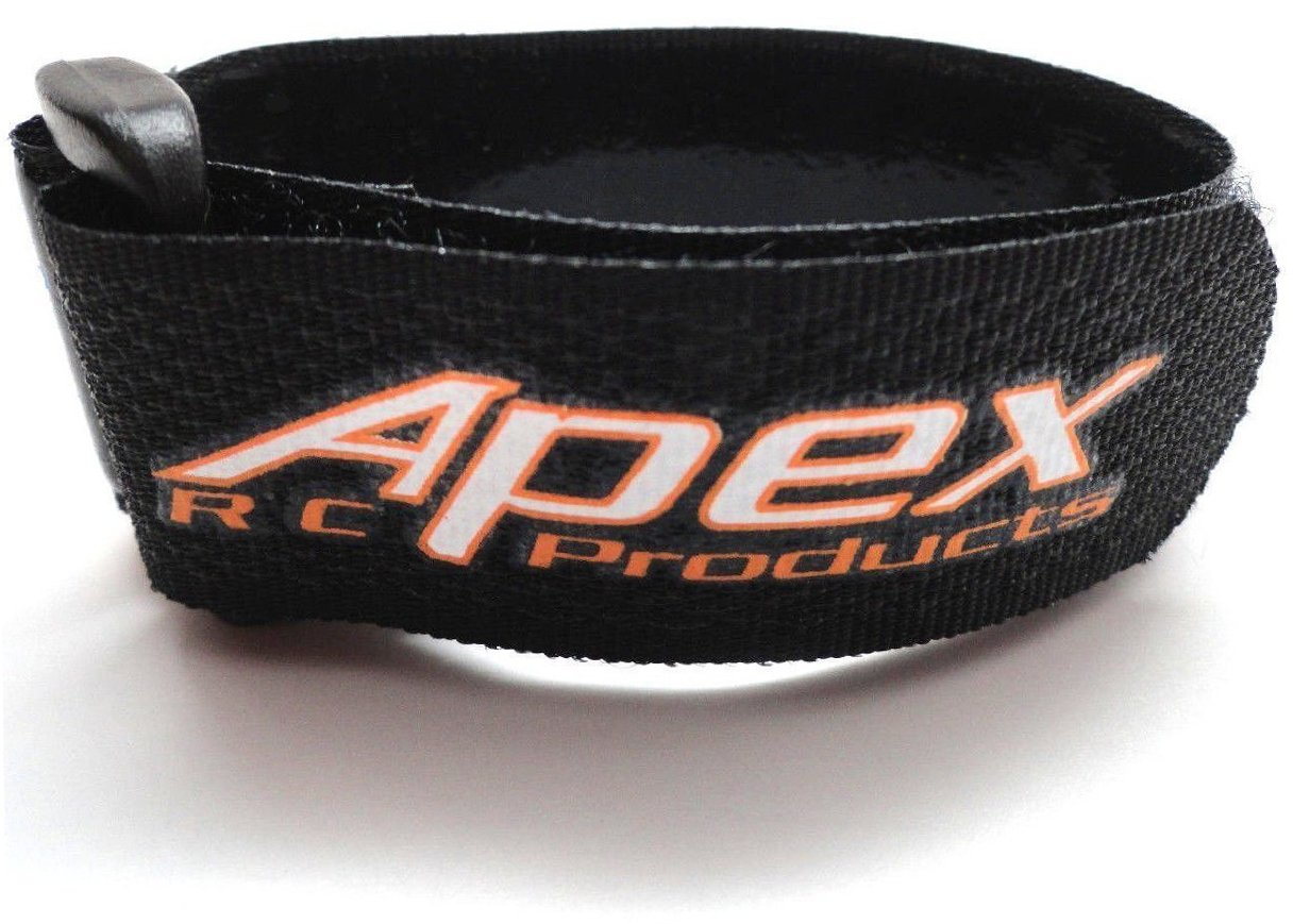 Apex RC Products 5 Pack 20mm x 200mm HD Rubberized Battery Straps Non-Slip 3030
