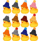 Chivao 12 Pcs Rubber Ducks With 12 Sunglasses/ Hats/ Headwear/ Scarf Small Cruise Ducks In Bulk Mini Rubber Duckies Bathtub Toys For Valentine'S Day Gift Hide(Yellow, Duck With Hats)