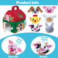 Elfew Farm Animal Baby Toys 6-12 Months, With 6 Small Plush Stuffed Farm Animals(Squeeze & Shake), Soft Toys For Toddlers, Monte