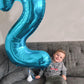 2 Balloon, Blue Number Balloons 40 Inch, 2Nd Balloon Number Birthday Decorations, Two Second Birthday Party Supplies, Number 2 B