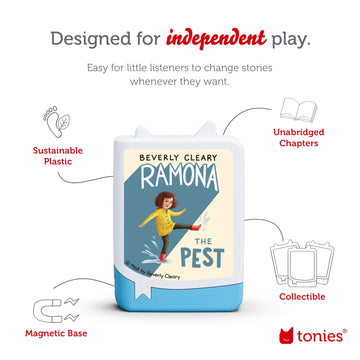 Tonies Ramona Audiobook Set - 4 Pack, Multicolor, Perfect for Kids' Storytime and Imagination Development