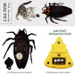 Tipmant Mini RC Cockroach Toy Remote Control Roach Insect Realistic Simulation Electric Electronic Animal for Pets Cat Dogs Todd
